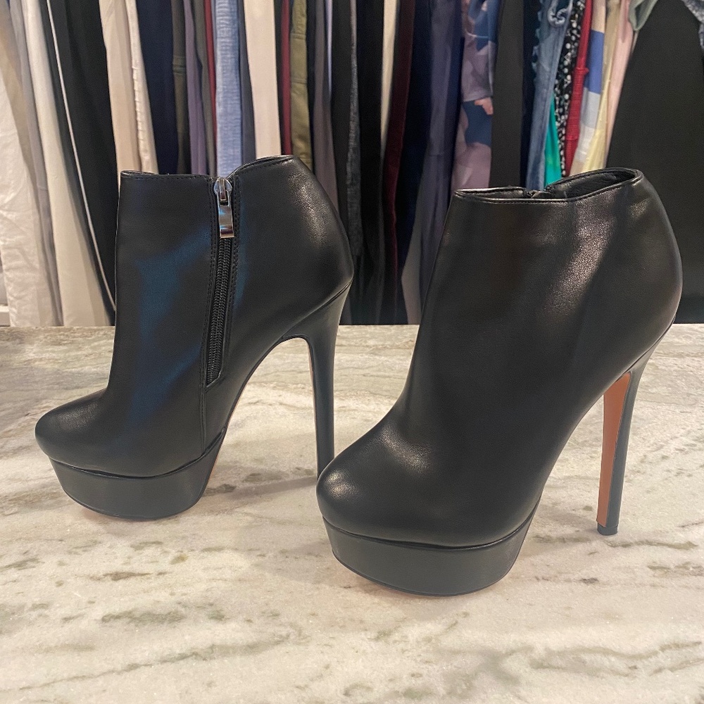 New Black 7.5 M Women's 6 inch Stiletto ankle boots